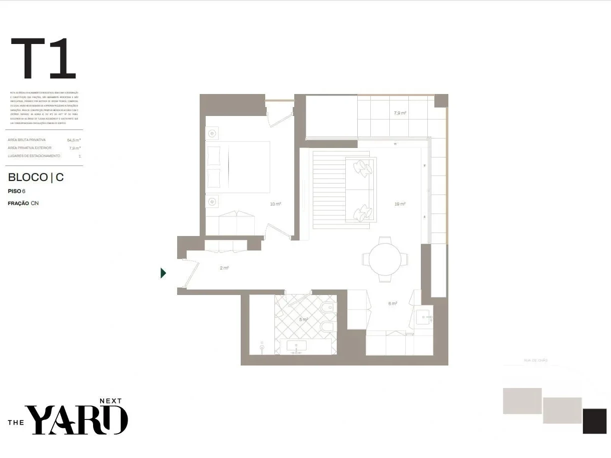 PRT/01507 Apartamento T1 Novo Empreendimento The Yard Next Vila Nova de Gaia Porto