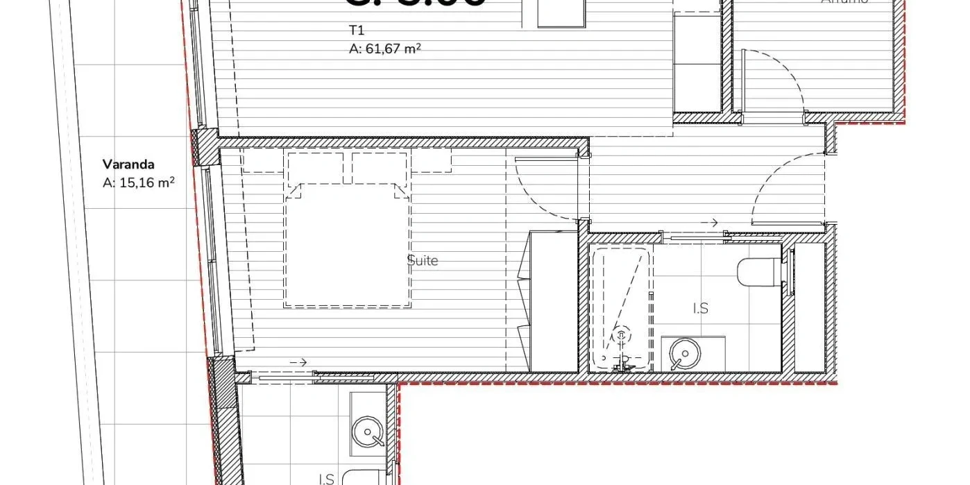 PRT/01524 Apartamento T1+1 Novo Empreendimento Park Square Avenida da República Mafamude Vila Nova de Gaia Porto