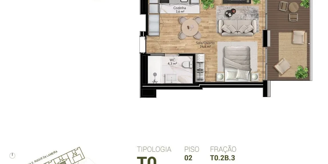 PRT/01547 Apartamento T0 Novo empreendimento Flores Campanhã Estádio do Dragão Porto