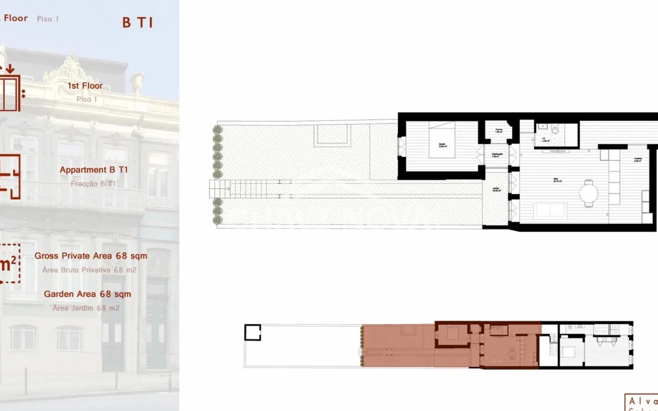 PRT/01582_1 Apartamento T1 Jardim Empreendimento Álvares Cabral 91 Porto