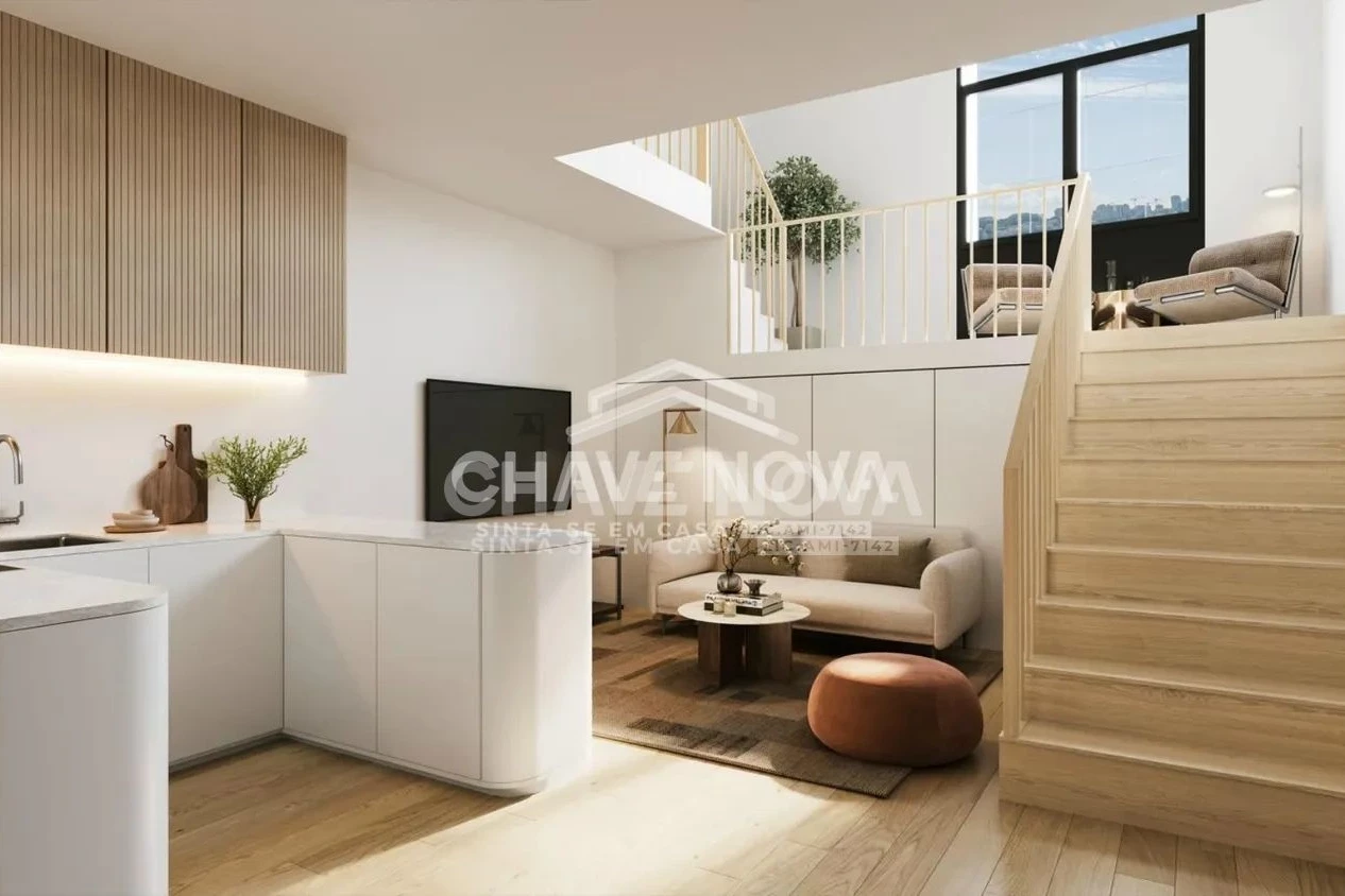 PRT/01585_10 Apartamento T1 Vila Nova de Gaia Duplex empreendimento Pescaria zona ribeirinha de Vila Nova de Gaia Porto