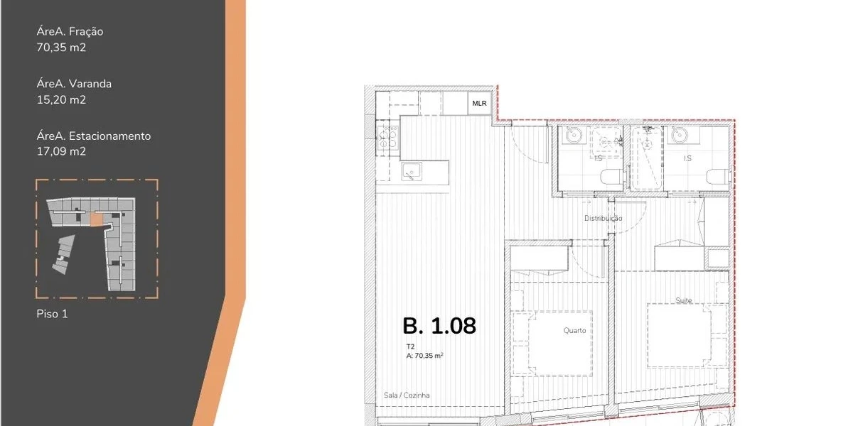 PRT/01639 Apartamento T2 Novo Avenida da Republica Empreendimento Park Square Mafamude Vila Nova de Gaia Porto